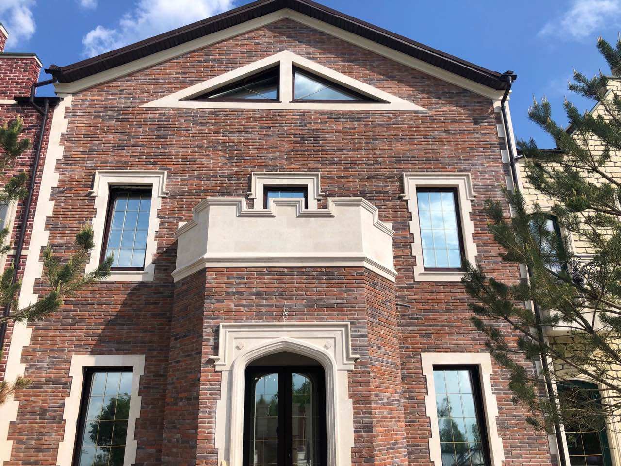 Фасадна плитка Loft Brick Лонг Форд 30 Червоно-коричневий з чорними вставками 295x50 мм